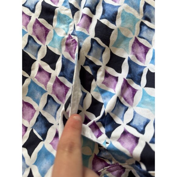 CJ Banks Jacket Women Size 1X Long Sleeve Button Down Cotton Blend Colorful City - Picture 6 of 12